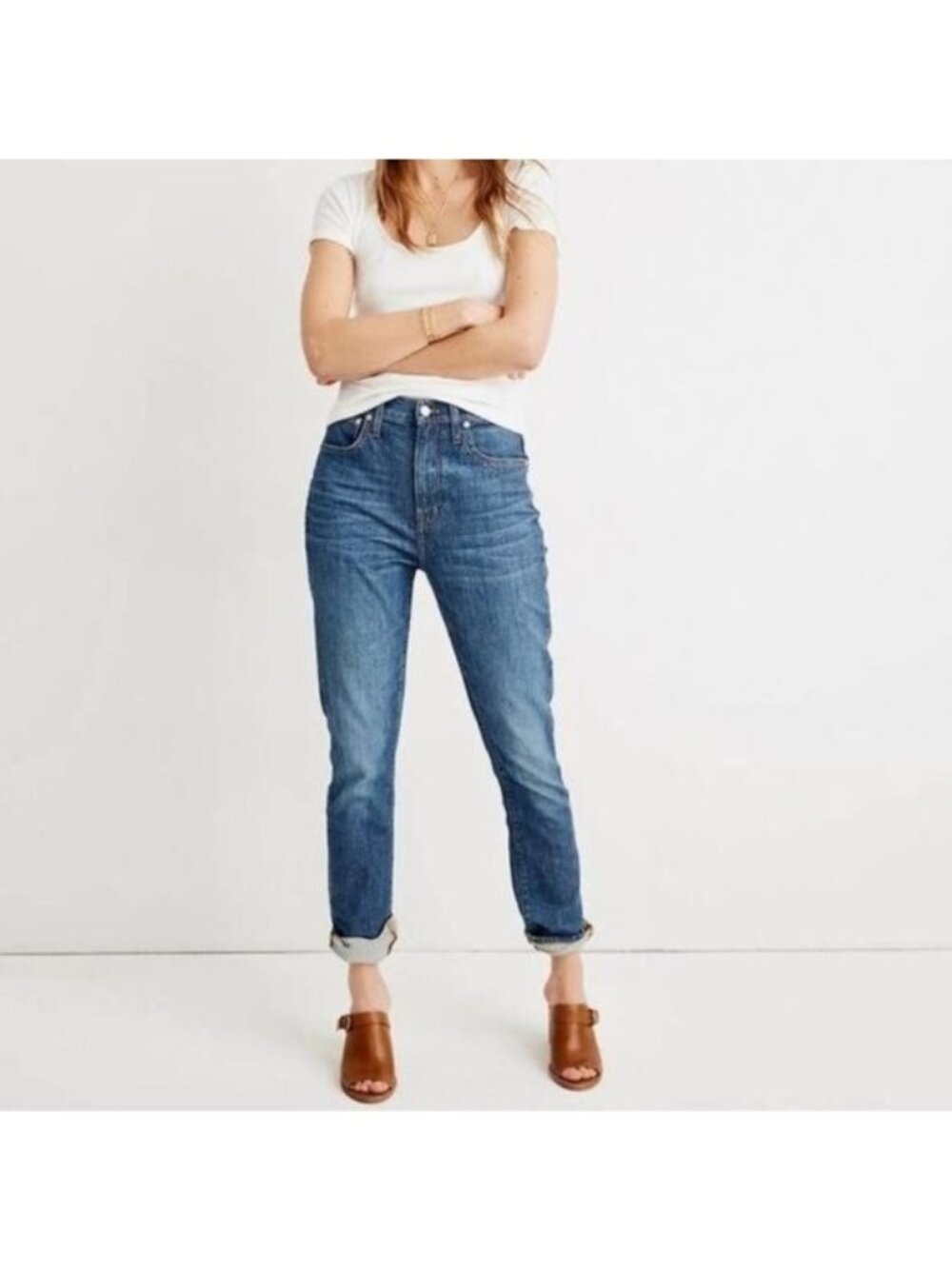 Madewell the High Rise Slim Boyjean Eco Edition Boyfriend Stretch Denim jeans